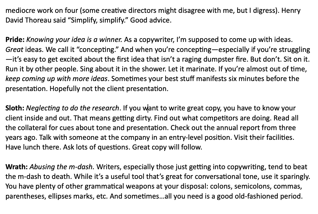 Seven Deadly Sins Blog Part 2